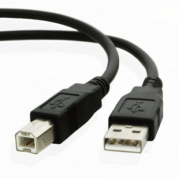 25 FT USB Printer Cable USB 2.0 Type A Male to Type B Male Printer Scanner Cable Cord High Speed Black 
